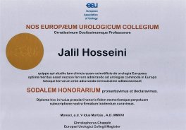عضو افتخاری انجمن اورولوژی اروپا