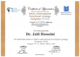 Tabriz International Functional  Urology (TIFU) congress- August 14-17 2018
